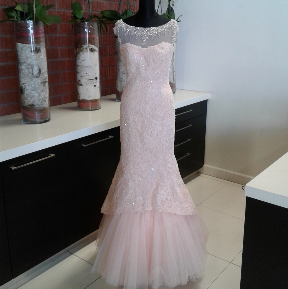 Sherri Hill 51114 Blush Mermaid High neckline
